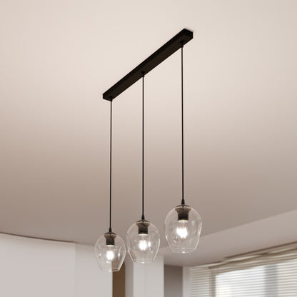 Istar 3 pendant light black/clear
