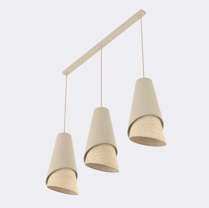 Moda 3 pendant lamp black/rattan