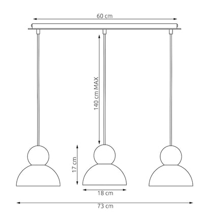 Kaki 3 ceiling lamp white
