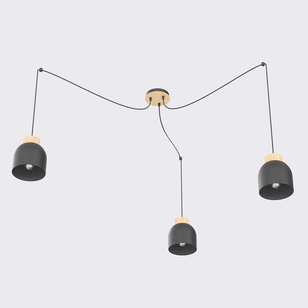 KRU 3 pendant lamp black