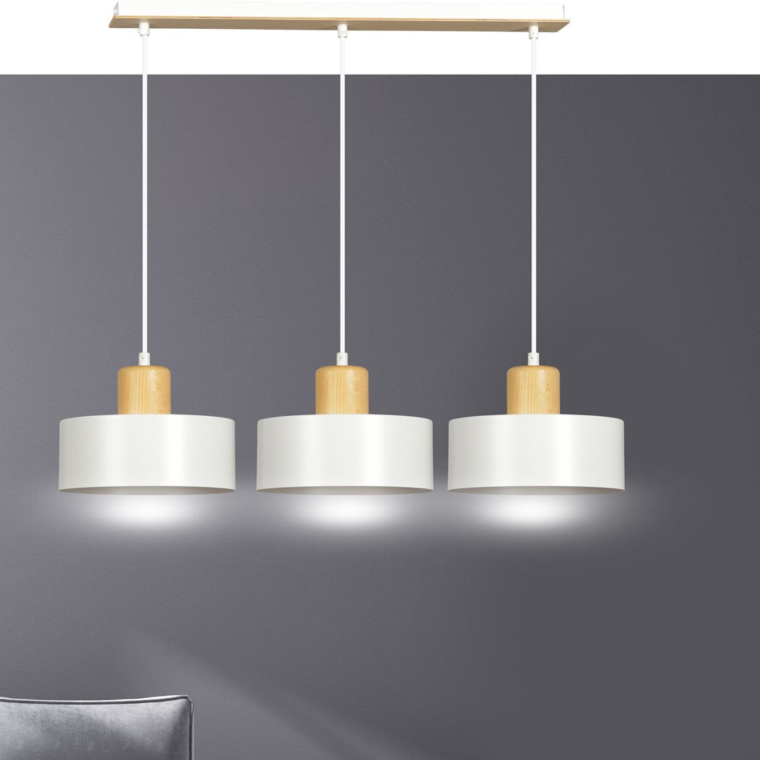 Torin 3 pendant light white