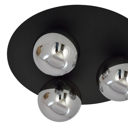 Solar 3 ceiling lamp black/graphite