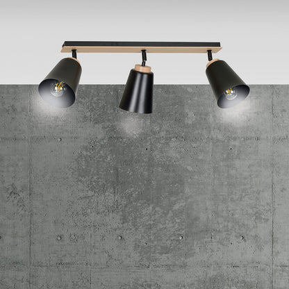Atlas 3 ceiling spotlight black