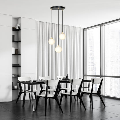 Royal 3 pendant light black