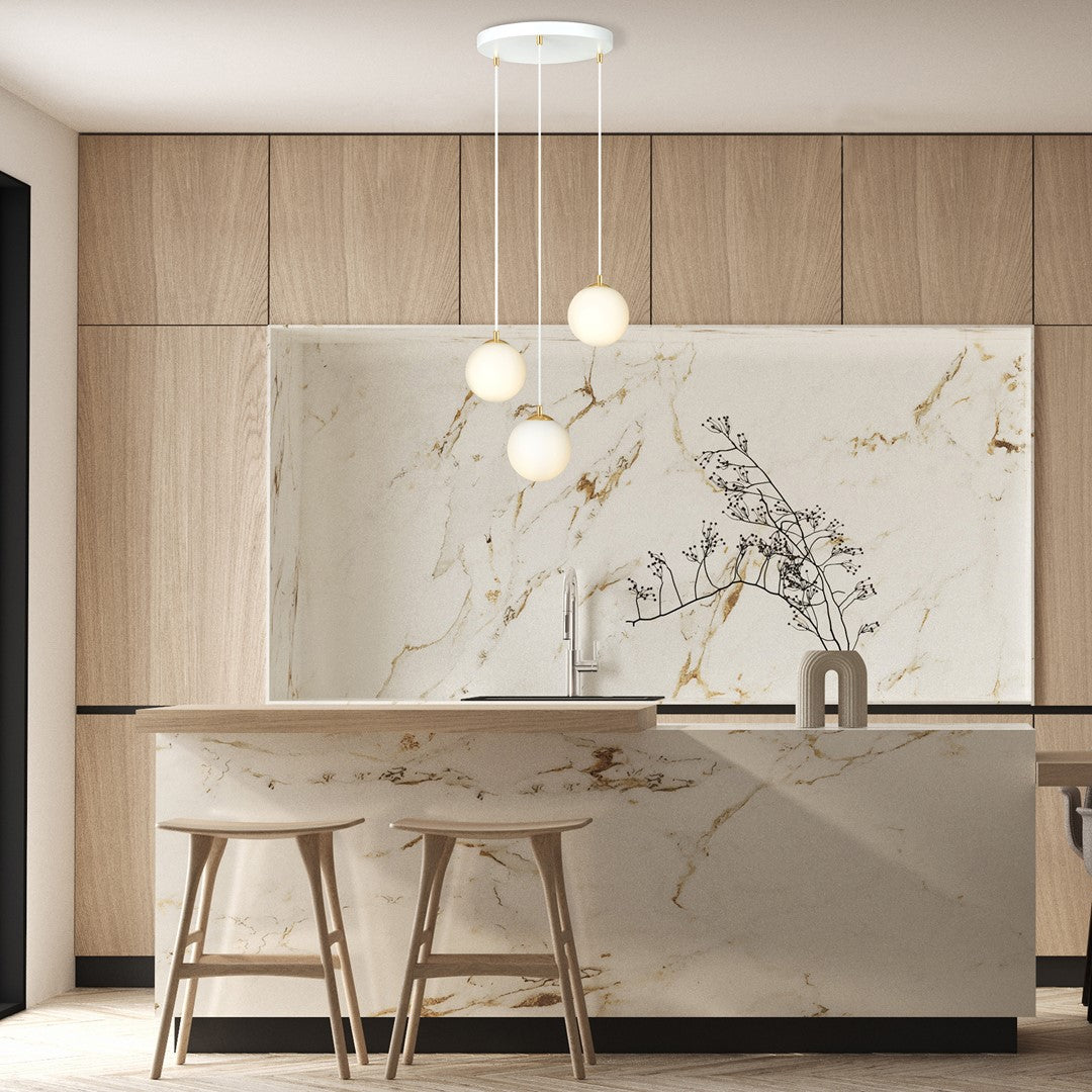 Royal 3 pendant light white