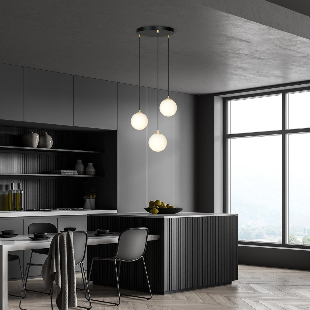 Royal 3 pendant light black