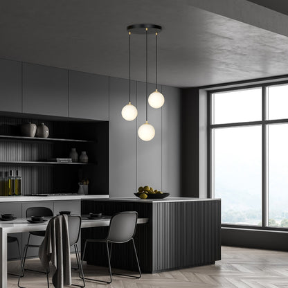 Royal 3 pendant light black