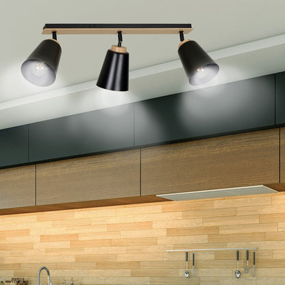 Atlas 3 ceiling spotlight black