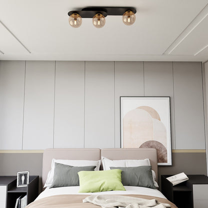 Plaza 3 ceiling lamp black/amber
