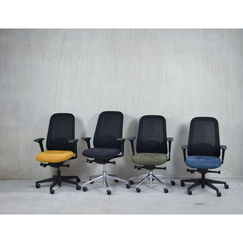Workliving Nora Mesh Gul Regain - Ergonomisk designet kontorstol NEN1335