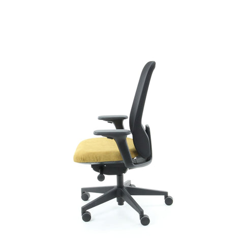 Workliving Nora Mesh Gul Regain - Ergonomisk designet kontorstol NEN1335