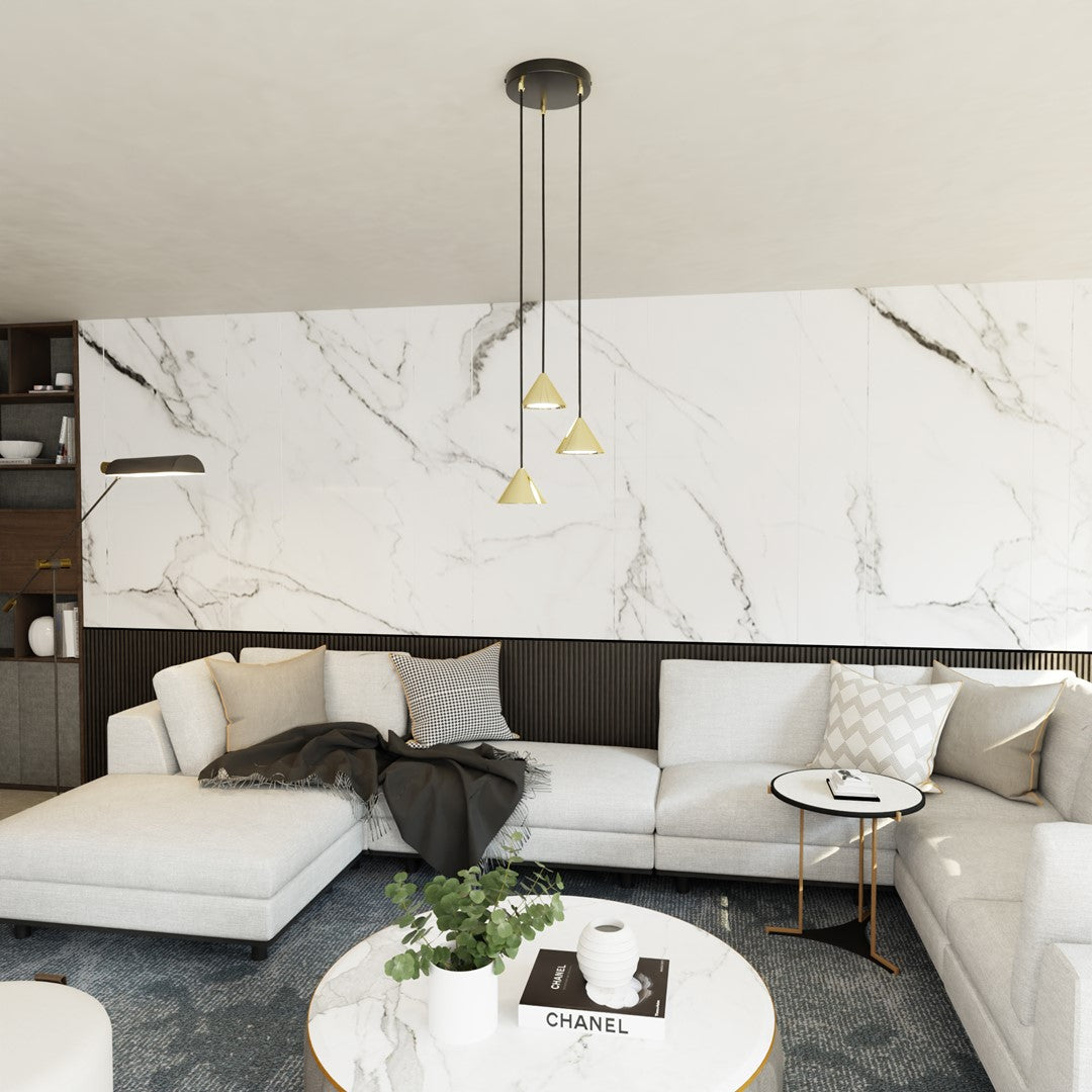 Elit 3 premium pendant light gold