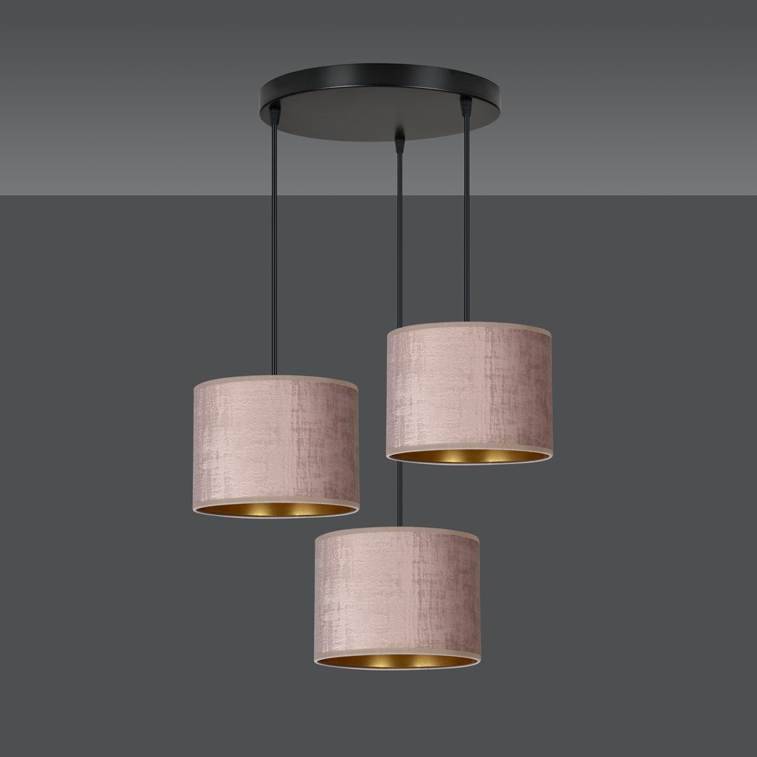 Hilde 3 premium pendant light pink