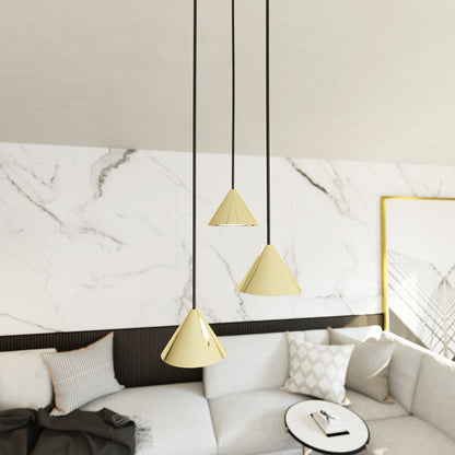 Elit 3 premium pendant light gold