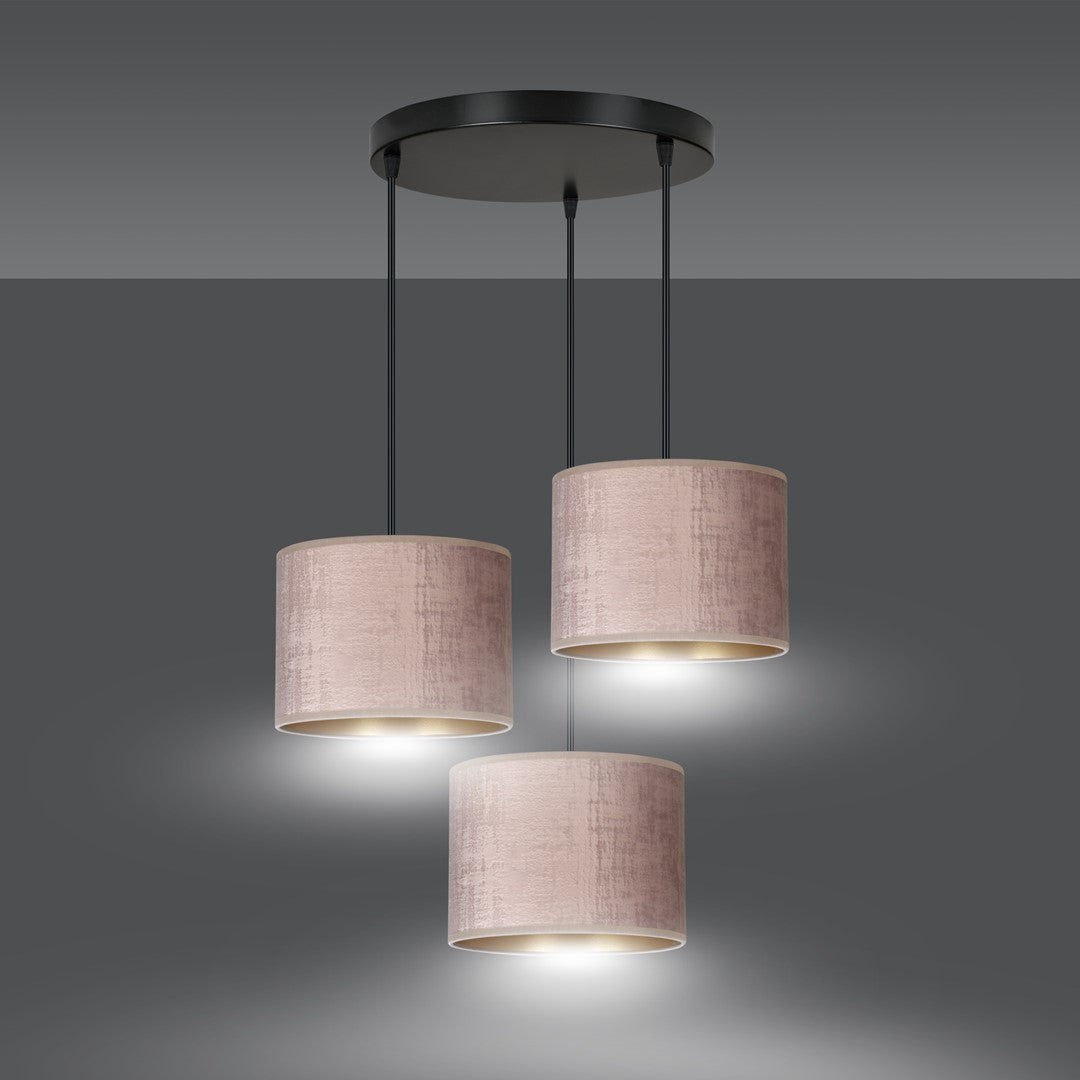 Hilde 3 premium pendant light pink