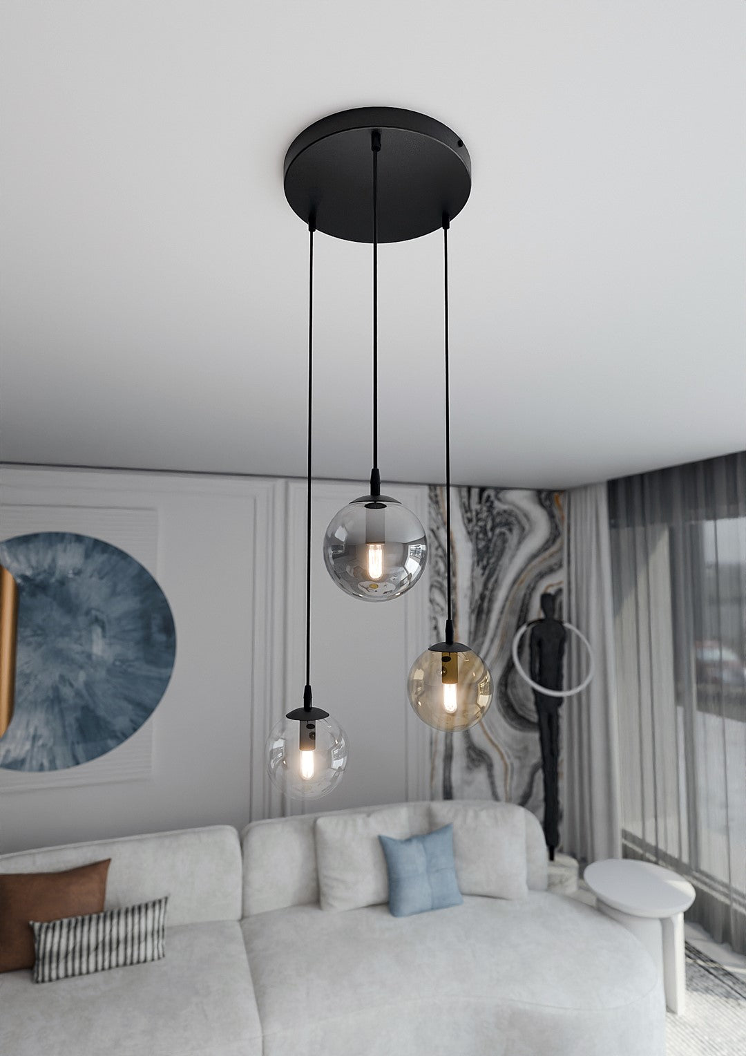 Cosmo 3 premium pendant light mixed