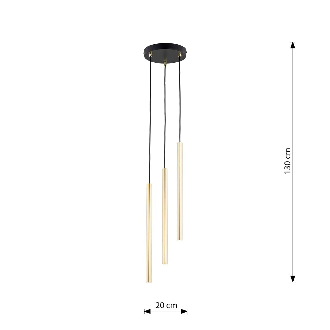 Selter 3 premium pendant light gold