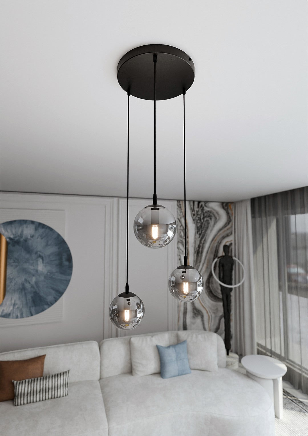 Cosmo 3 premium pendant light graphite