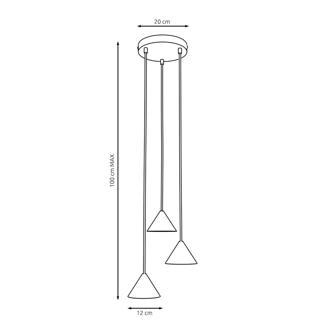 Elit 3 premium pendant light gold