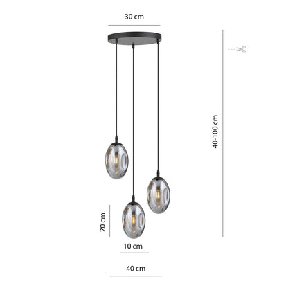 Astral 3 premium pendant light graphite