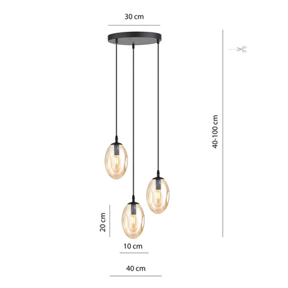 Astral 3 premium pendant light amber