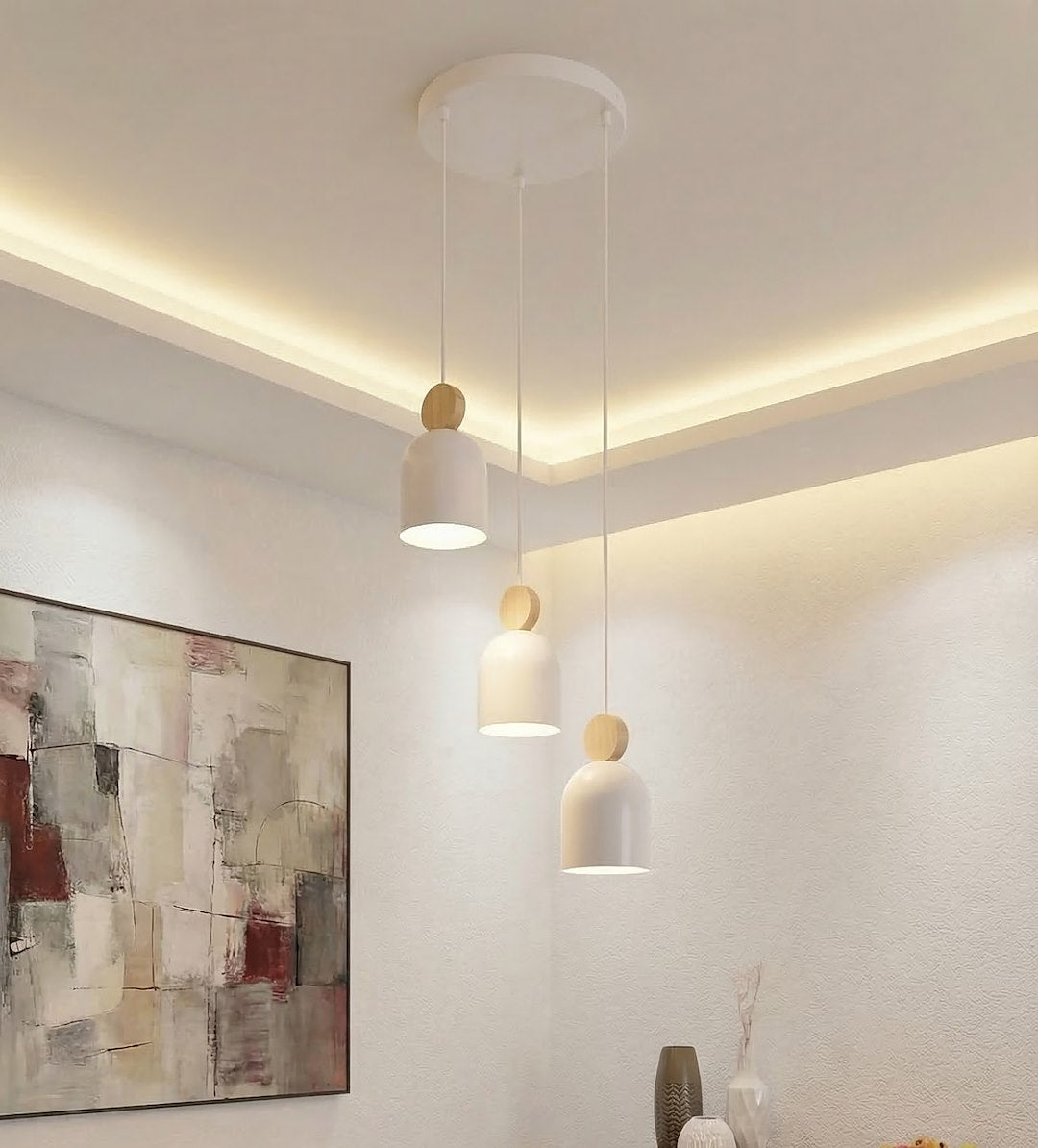Mesi 3 premium pendant light white