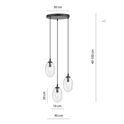 Astral 3 premium pendant light clear