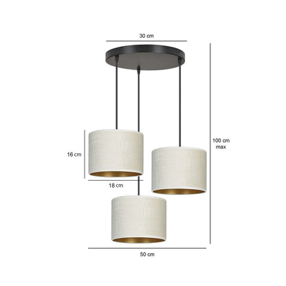 Hilde 3 premium pendant light white