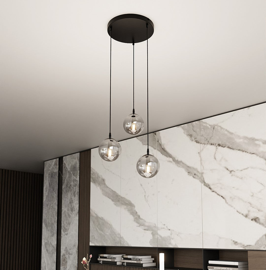 Cosmo 3 premium pendant light graphite