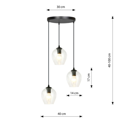 Istar 3 premium pendant light black/clear