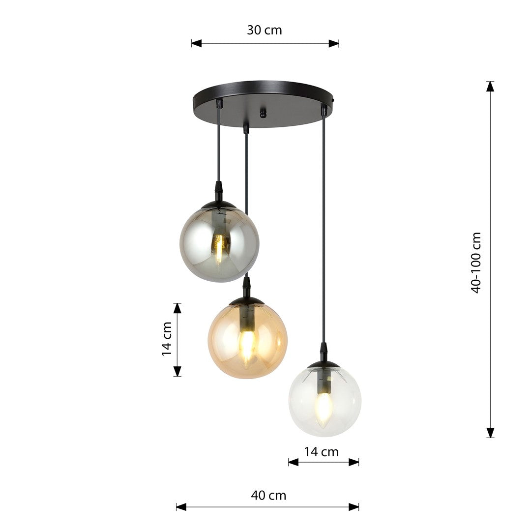 Cosmo 3 premium pendant light mixed