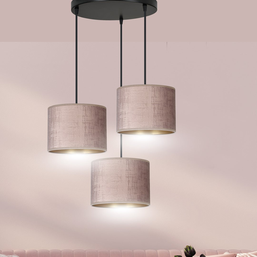 Hilde 3 premium pendant light pink