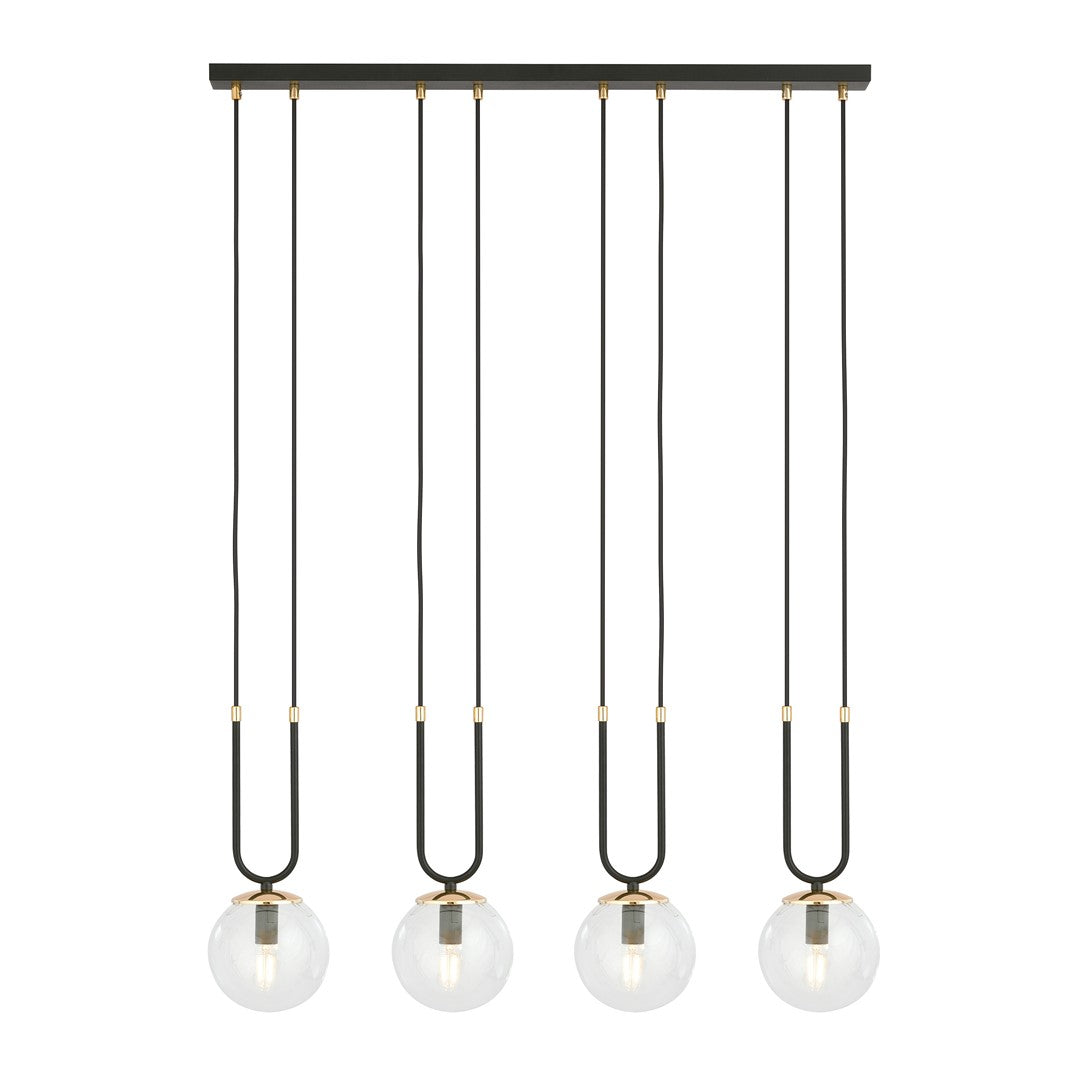 Glam 4 pendant light black/clear