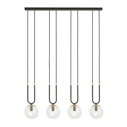 Glam 4 pendant light black/clear