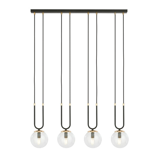 Glam 4 pendant light black/clear