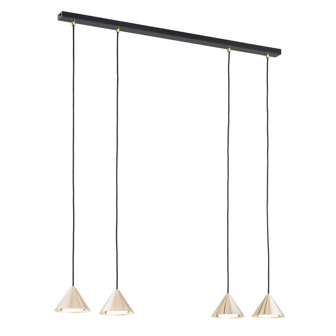 Elit 4 pendant light black/gold