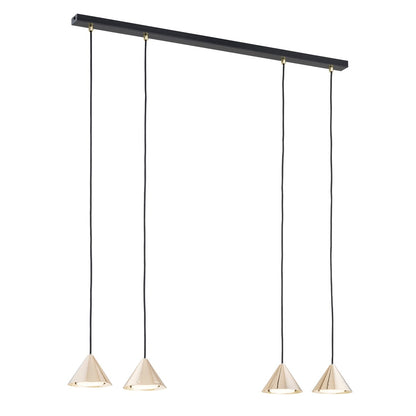 Elit 4 pendant light black/gold