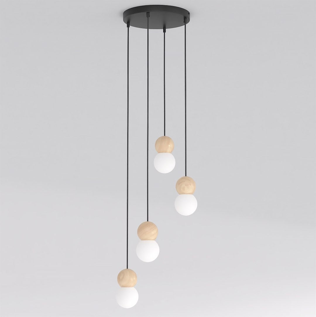 Loop 4 pendant light black