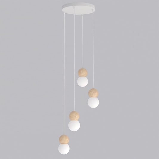 Loop 4 pendant light white