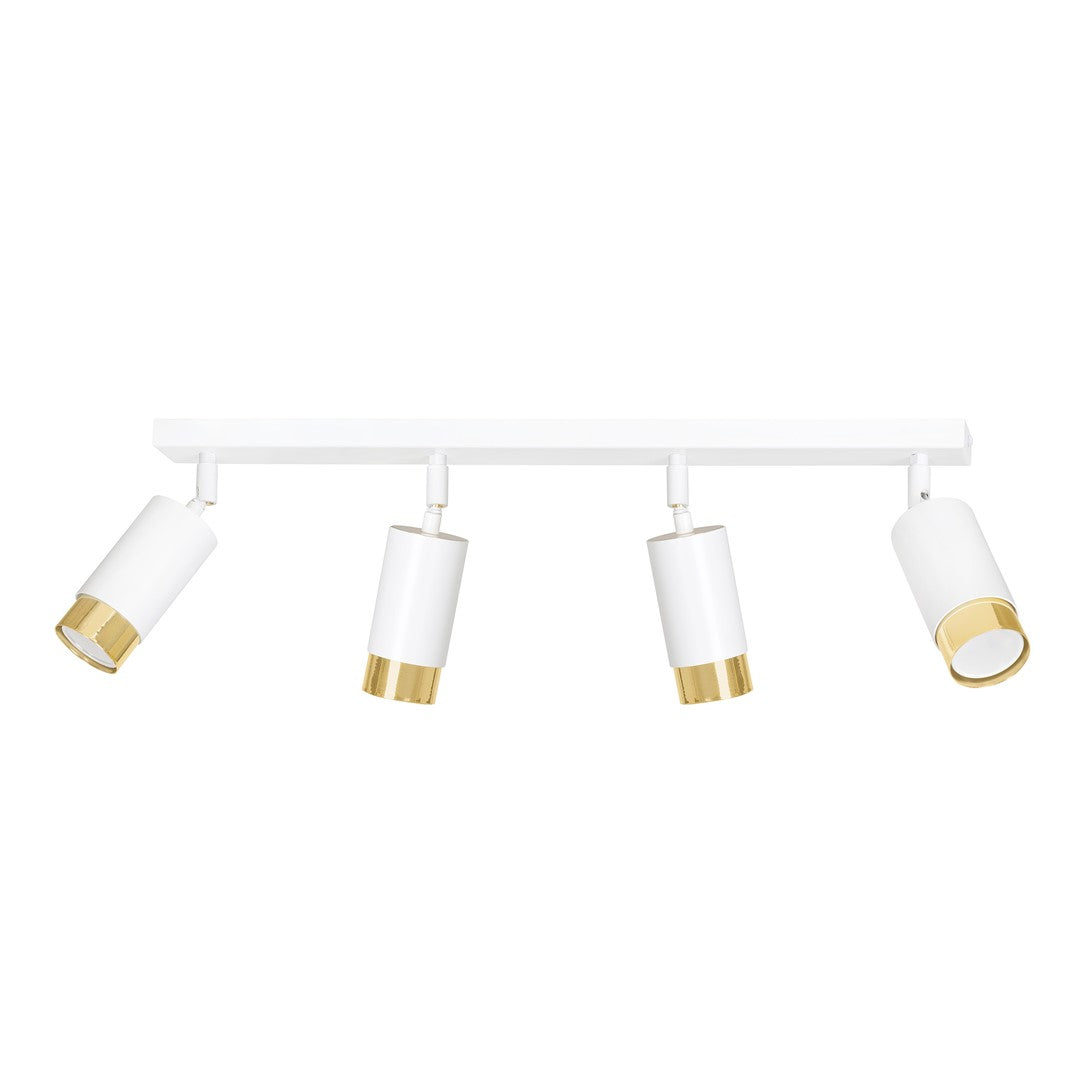 Hiro 4 ceiling spotlight white/gold