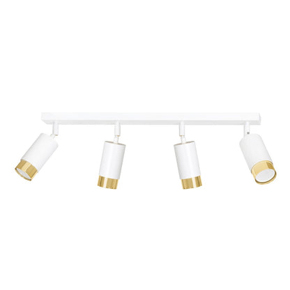 Hiro 4 ceiling spotlight white/gold