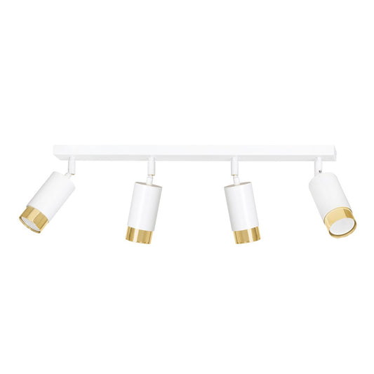 Hiro 4 ceiling spotlight white/gold