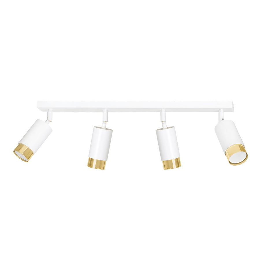 Hiro 4 ceiling spotlight white/gold