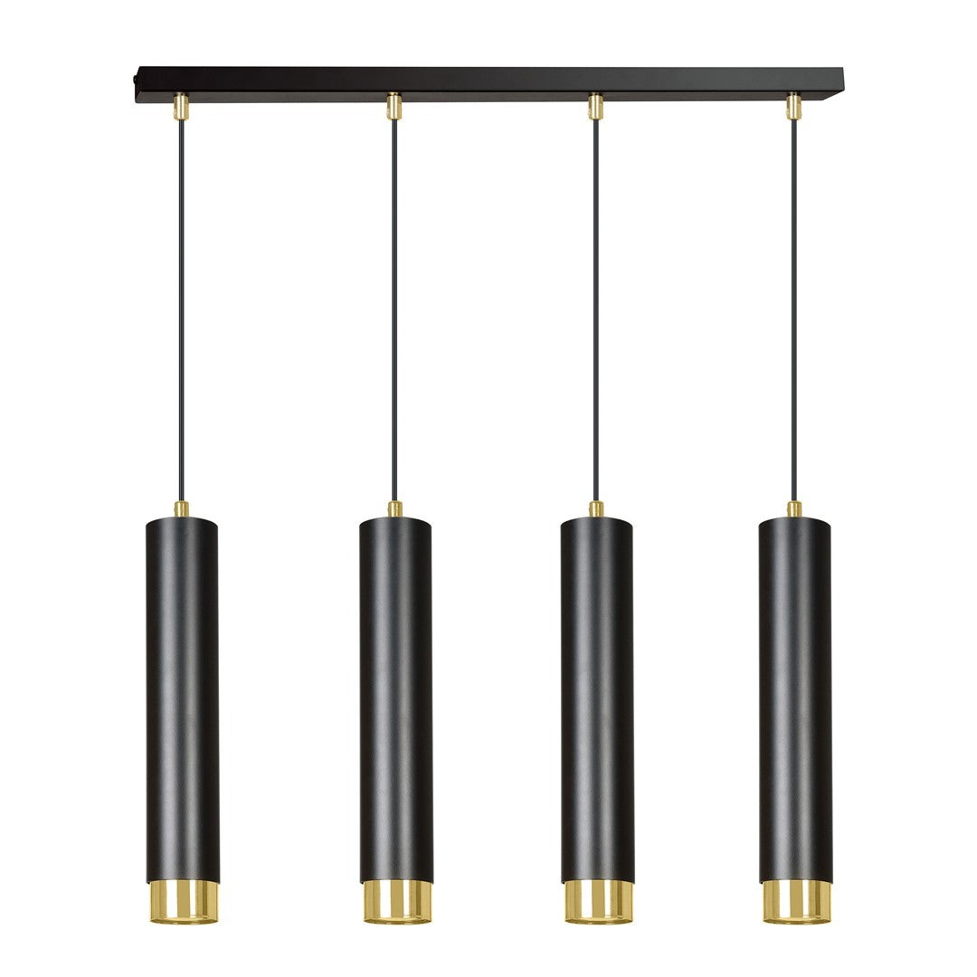 Kibo 4 pendant light black/gold