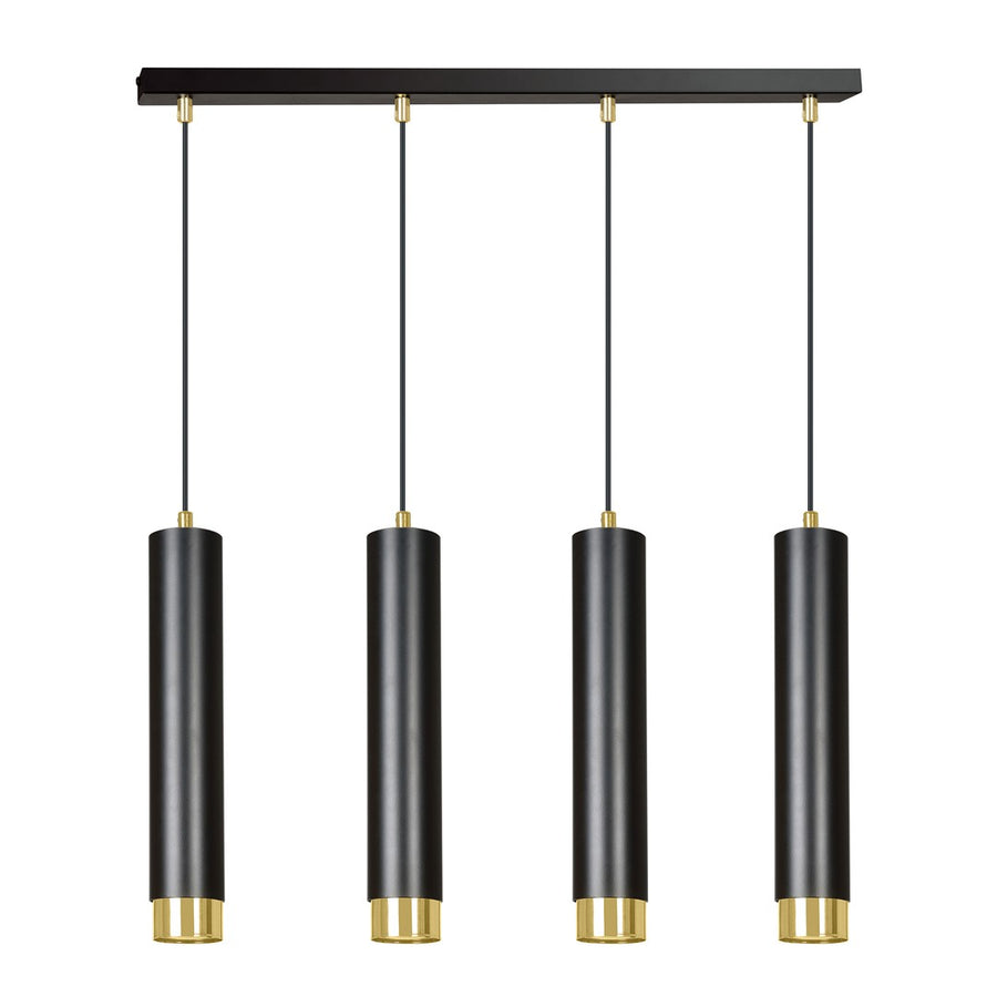 Kibo 4 pendant light black/gold