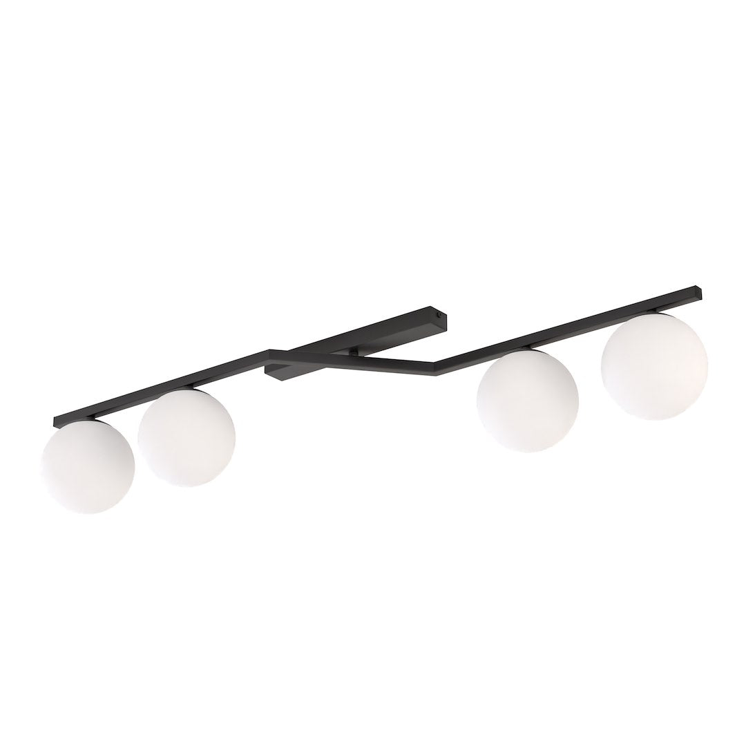 Naton 4 ceiling lamp black/opal