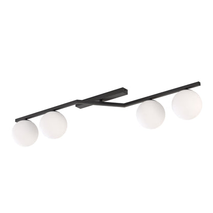 Naton 4 ceiling lamp black/opal