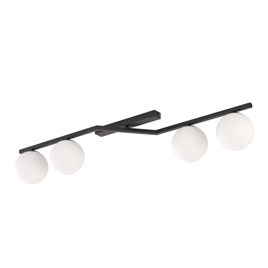 Naton 4 ceiling lamp black/opal