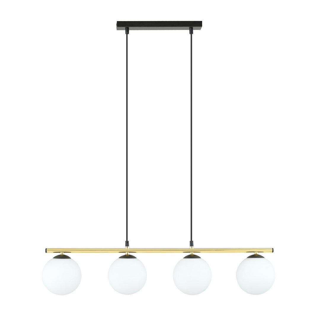 Allora 4 pendant light black/opal