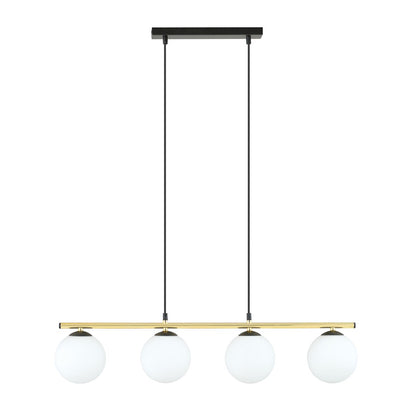 Allora 4 pendant light black/opal
